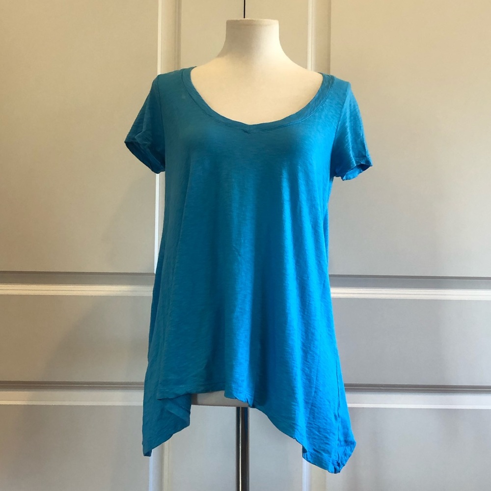 VELVET V-neck T-shirt Trapese style